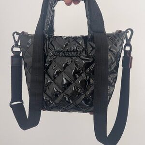 MZ Wallace Glossy Black Quilted Tote